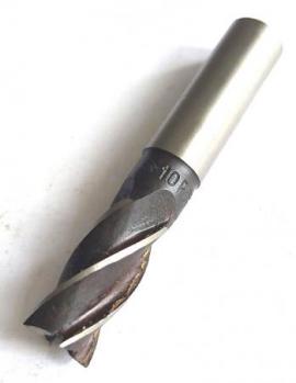 Фреза концевая 10,0 мм, ц/х, Р6М5, 4-х перая, 60/22 мм, ГОСТ 17025-71, СССР, Московский завод Фрезер.